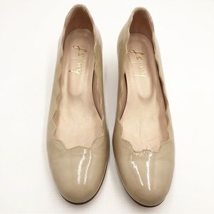 {French Sole} fs/ny Patent Leather Wedge Shoe